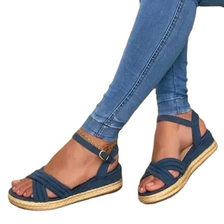 Zapatos de Viscosa con Boca de Pescado para Adulto, Sandalias de Mujer Tallas Grandes Europeas y Americanas