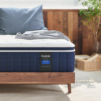 Coolvie Twin XL Mattress 12" – Medium Firm Hybrid Pocket Spring & Memory Foam Mattress in a Box