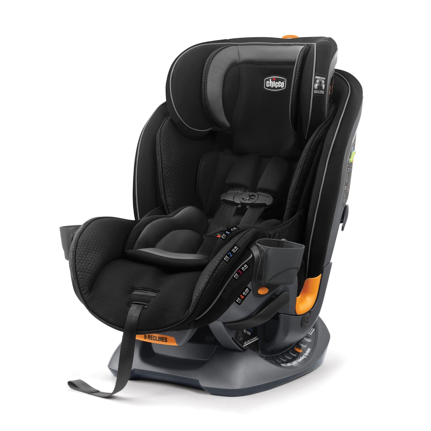 Chicco Fit4 Silla de coche convertible 4 en 1 – Orientación trasera y delantera + elevador | de 4 a 45 kg