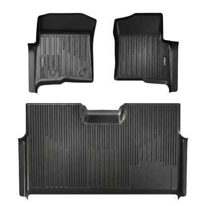 Umbrauto Custom Fit Floor Mats for Ford F150 SuperCrew 2010-2014 (Not for SuperCab or Regular Cab), All Weather TPE Pickup Truck Floor Liners for Front and Rear Row, Durable Non-Slip Automotive Mats