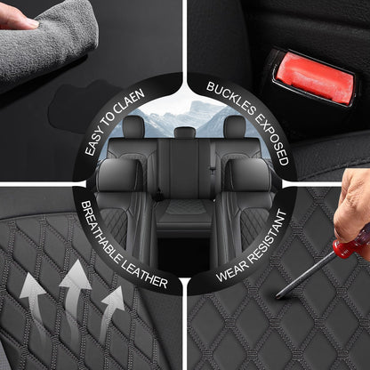 Umbrauto Truck Seat Covers for Silverado/Sierra,Black