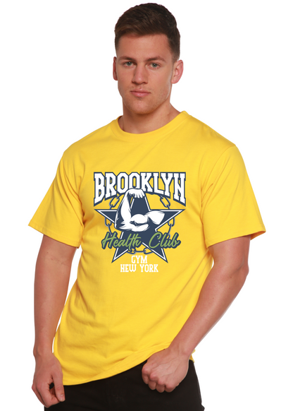 T-shirt graphique à manches courtes en viscose de bambou/coton biologique pour homme Brooklyn Health Club