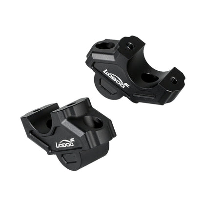LOBOO Handlebar Risers for Harley-Davidson Pan America 1250 / 1250 Special (2021-on) – CNC Aluminum 0.31 in Rise / 0.71 in Setback, Black Anodized Finish