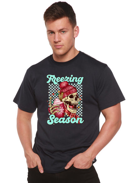 T-shirt graphique unisexe à manches courtes en bambou-viscose/coton biologique Freezing Season