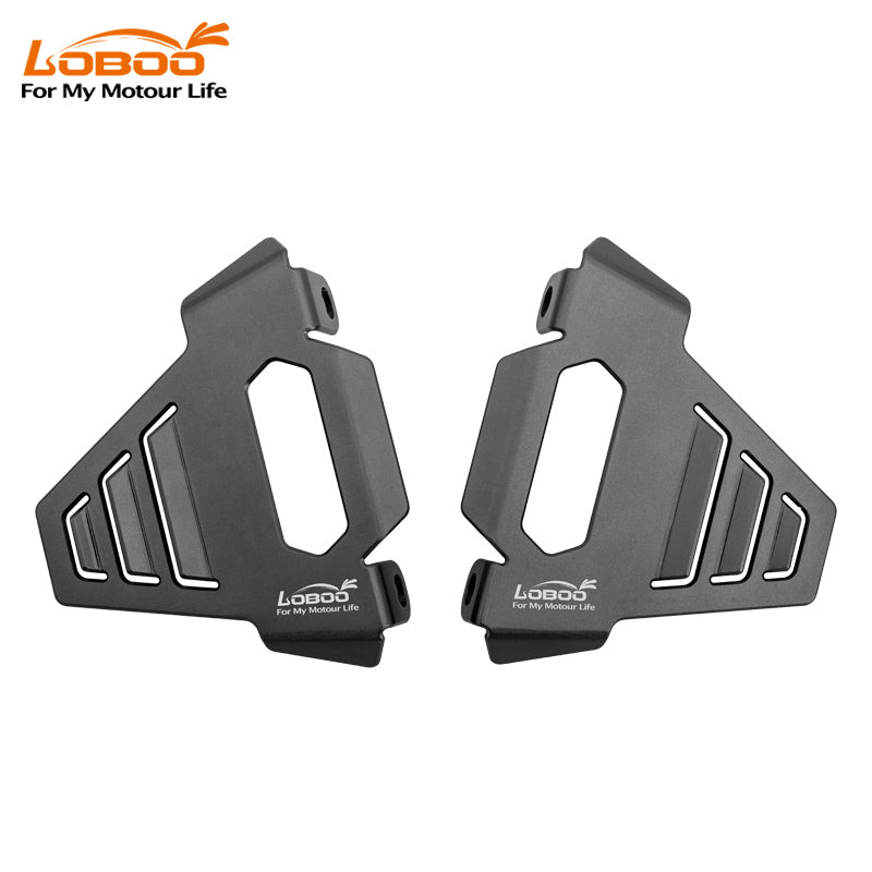 LOBOO Brake Caliper Guard for BMW R1300GS / R1300GS Adventure – CNC Aluminum, Titanium Gray Anodized Finish