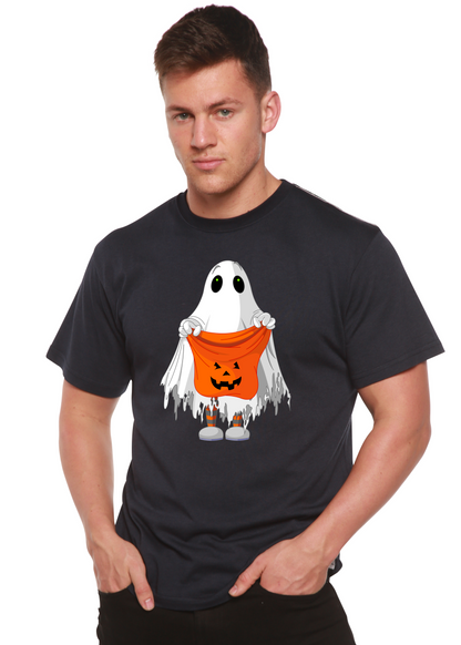 Camiseta Gráfica de Manga Corta para Hombre "Boo Halloween" de Viscosa de Bambú/Algodón Orgánico