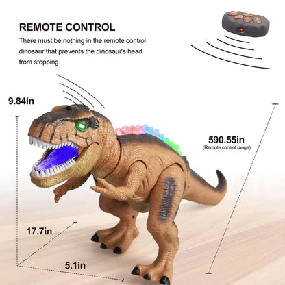 Remote Control T-Rex Dinosaur with Lights Sounds Walking RC Toy