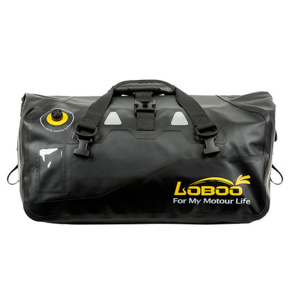 LOBOO Waterproof Motorcycle PVC Tail Bag  Magnetic Closure & Reflective Strips