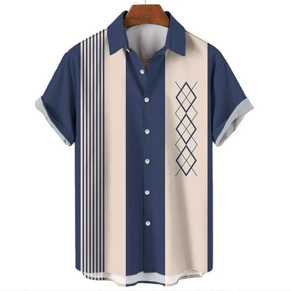 Men's Hawaiian Shirt Casual Button Short Sleeve