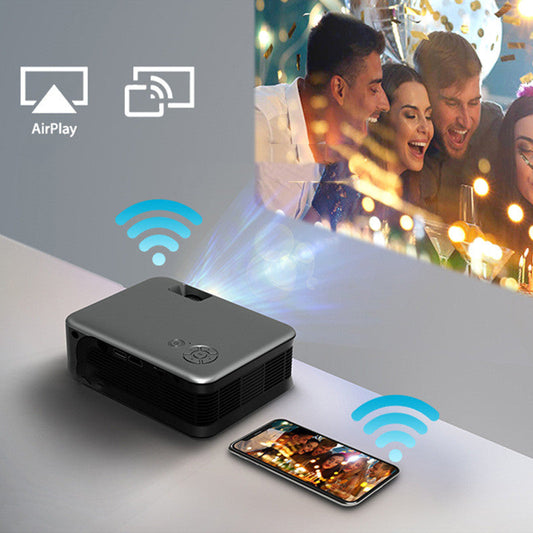 Projecteur compact portable sans fil haute définition multifonctionnel pour intérieur et extérieur