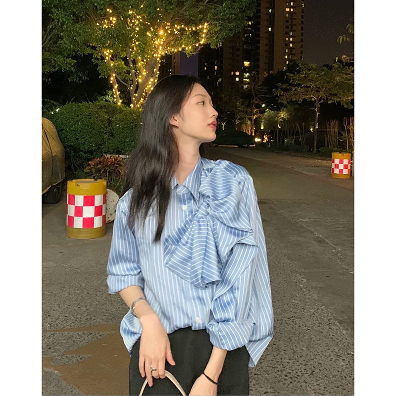 Women's Blue Striped Blouse