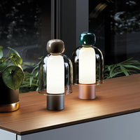 Lampe de table en verre simple - Salon nordique, salle à manger, bar