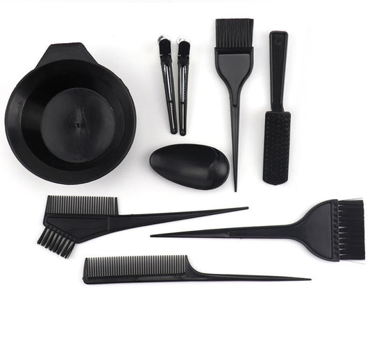 Juego de herramientas para teñir el cabello, 11 piezas, peine, cepillo, desechables