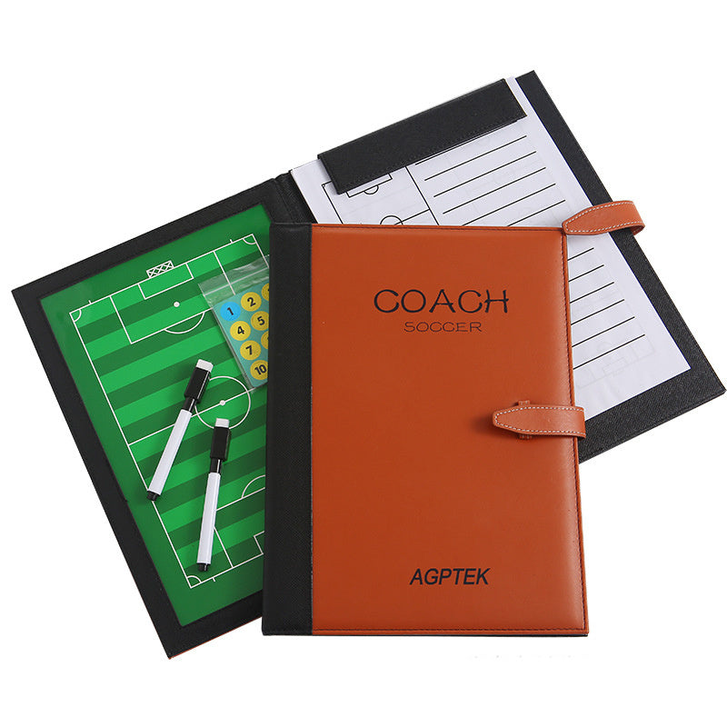 Tableau tactique de football Housse en cuir PU Tableau d'arbitre pour l'enseignement