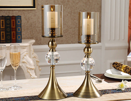 Bougeoir en verre de table à manger simple et tendance, artisanat de décoration intérieure