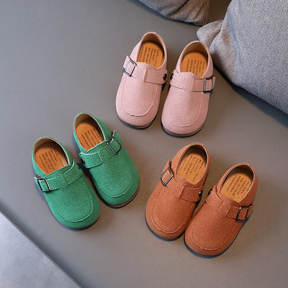 Zapatos de velcro para niños estilo gorro poco profundo, zapatos de princesa estilo occidental diario para niñas