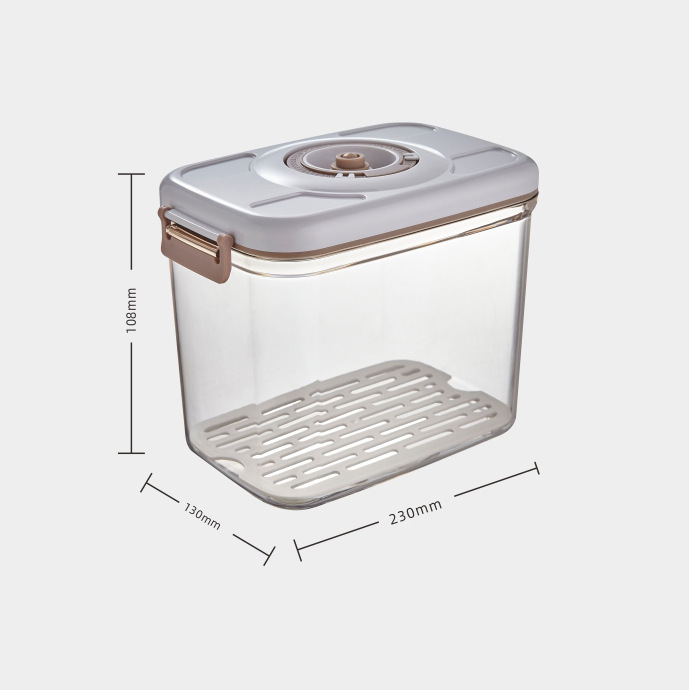 Caja de vacío para alimentos – Contenedor hermético transparente para almacenar alimentos frescos y organizar la cocina