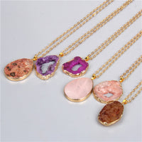 Fashion New Product Temperament Natural Amethyst Cluster Necklace