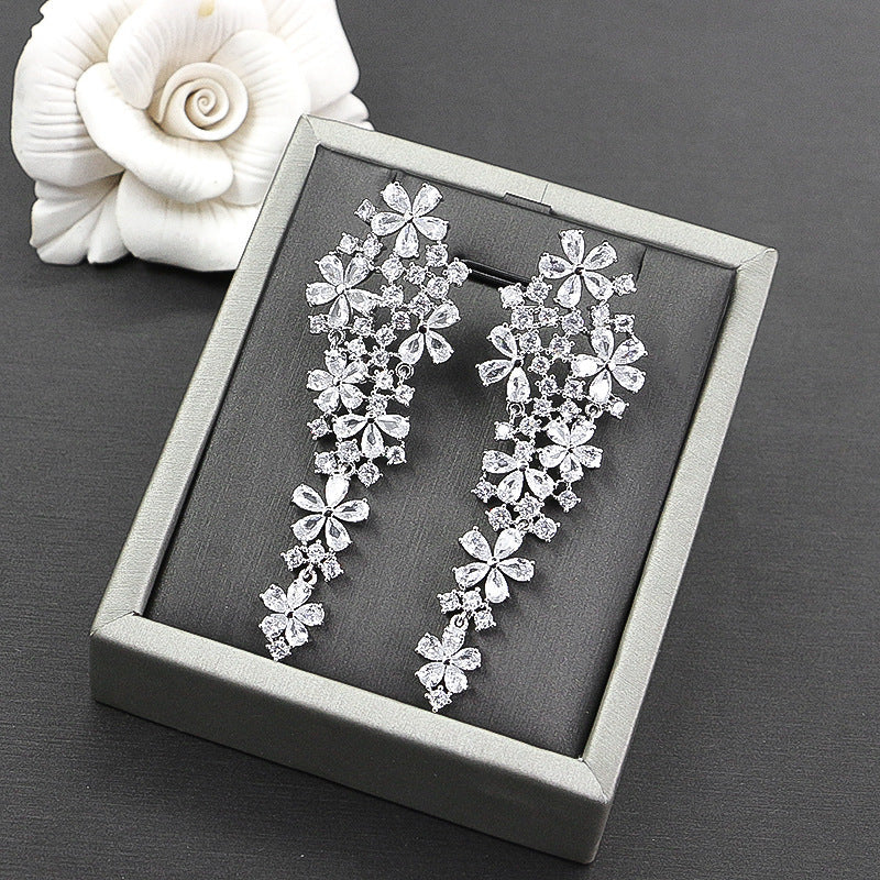 Bijoux coréens de mariée rétro de luxe Gypsophila