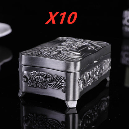 Joyero de metal de estilo europeo, retro creativo, cristiano, pequeño, para guardar joyas, caja de regalo