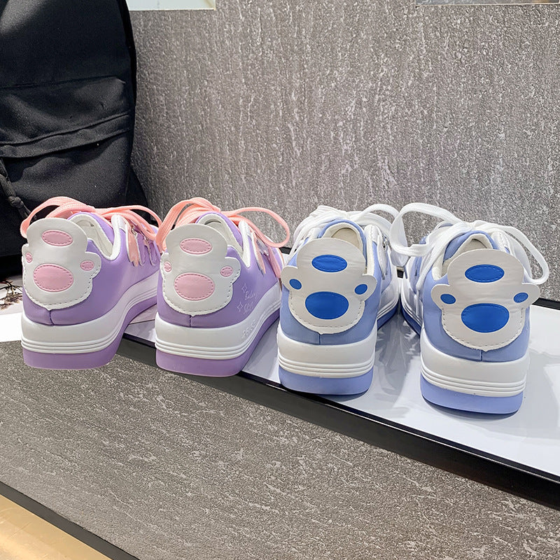 Zapatillas deportivas de estudiante, modelo femenino japonés, estilo versátil para chica, color morado y rosa
