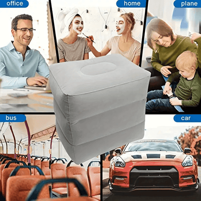 Repose-pieds gonflable pour avion – Confort de voyage pour vols, voitures et bus