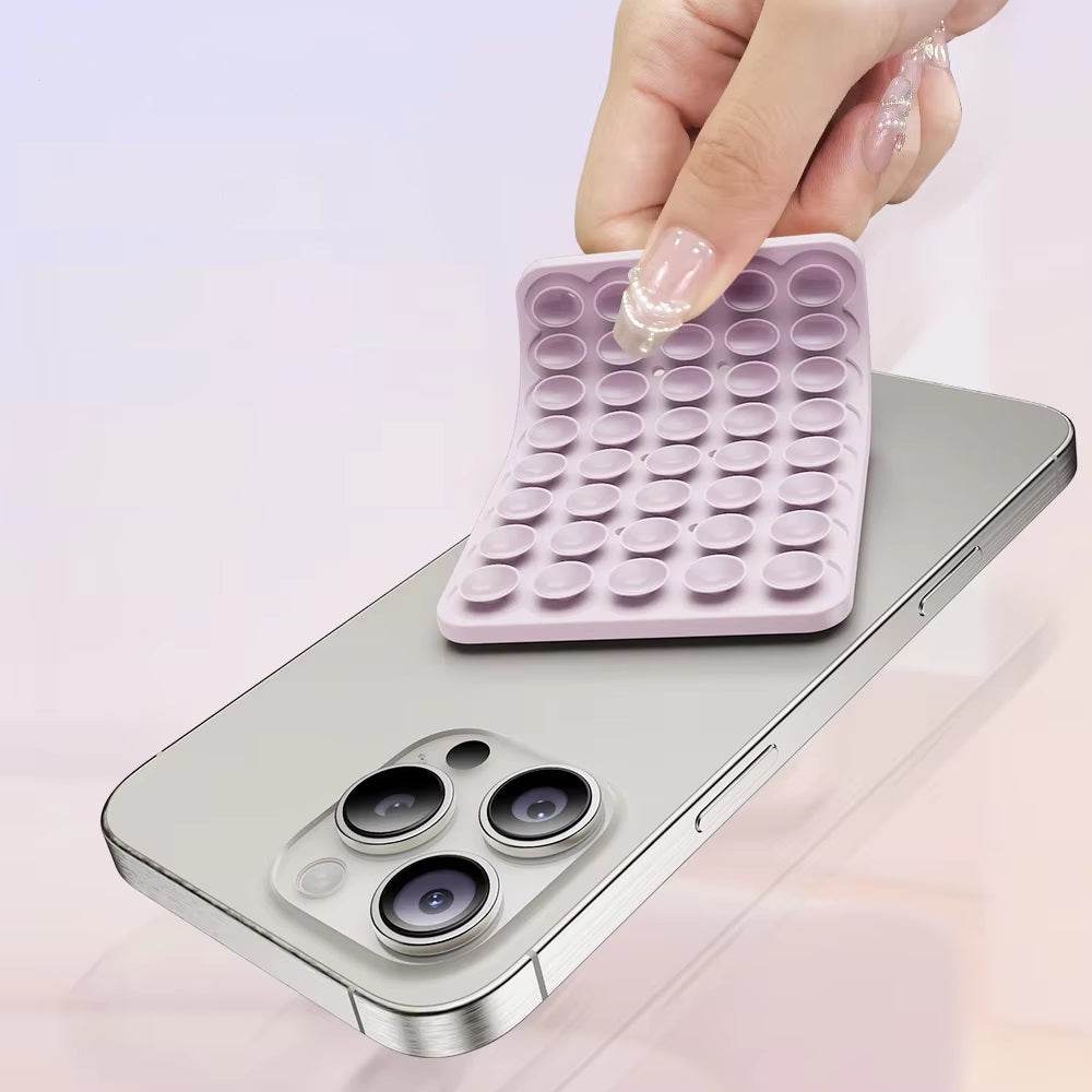 Double-Sided Silicone Phone Wall Mount – 2-Pack Suction Grip