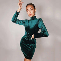 Bandage Dress Sexy Leaky Back Tight Party Dress
