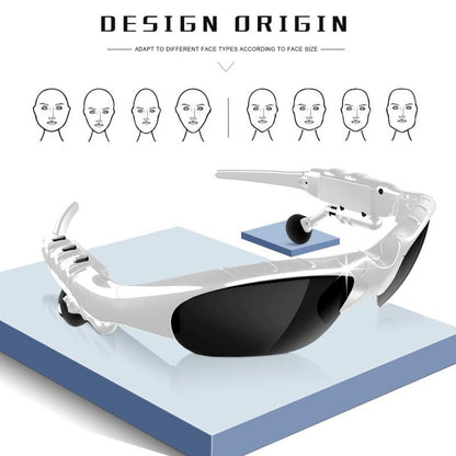 Midnight Black Titan Audio Specs | IPX4 Waterproof Smart Bluetooth 5.0 Sports Sunglasses with Wireless Mic & Open-Ear Audio