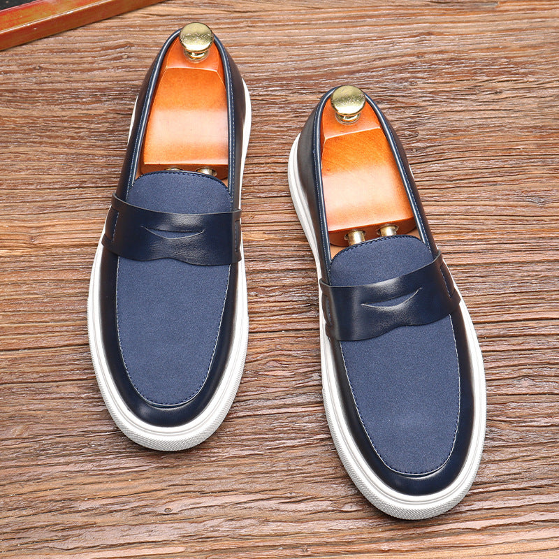 Thick-Sole Casual Leather Shoes – Wedge Heel, 3 Colors
