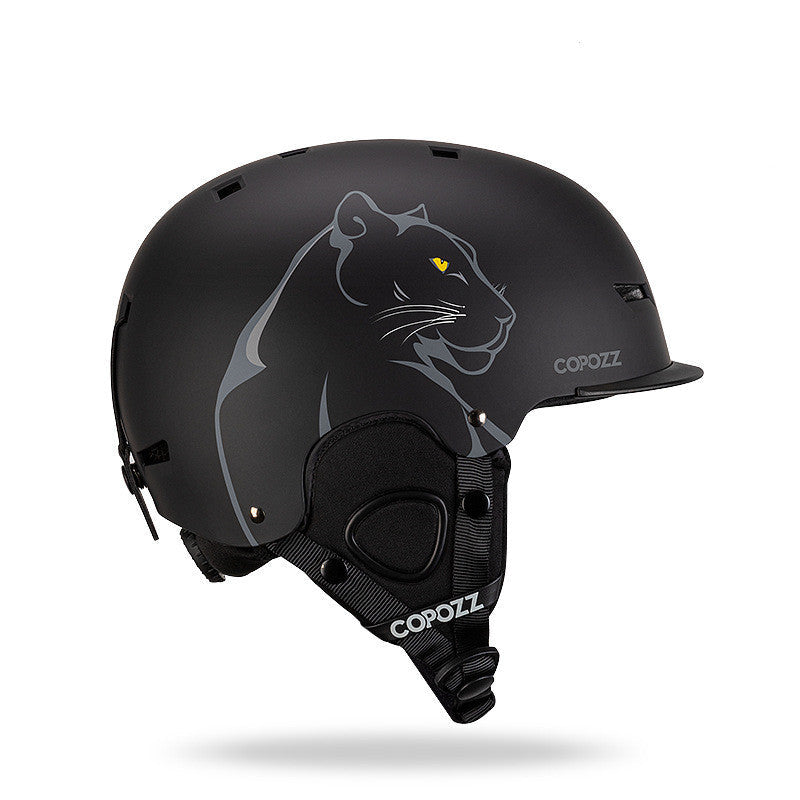 Casque de ski intégré avec lunettes de protection simples et doubles pour adultes