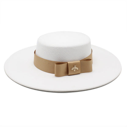European And American Celebrities Luxury Wool Hat Woolen Cloth