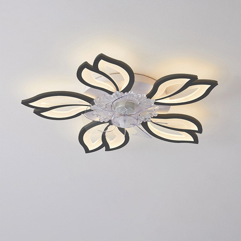 Lámpara de techo con ventilador moderna y sencilla para dormitorio, silenciosa, para sala de estar