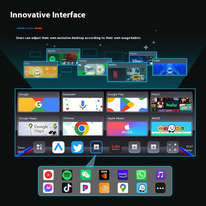 Wireless Carplay a Android Caja de navegación Android para vehículos