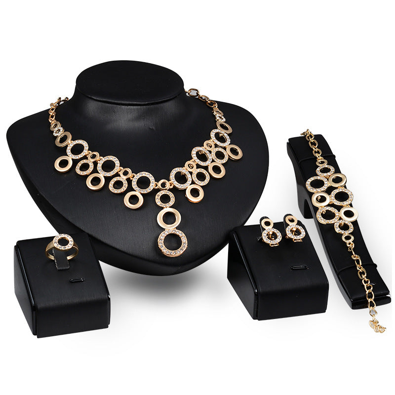 Diamond Jewelry Four-piece Alloy