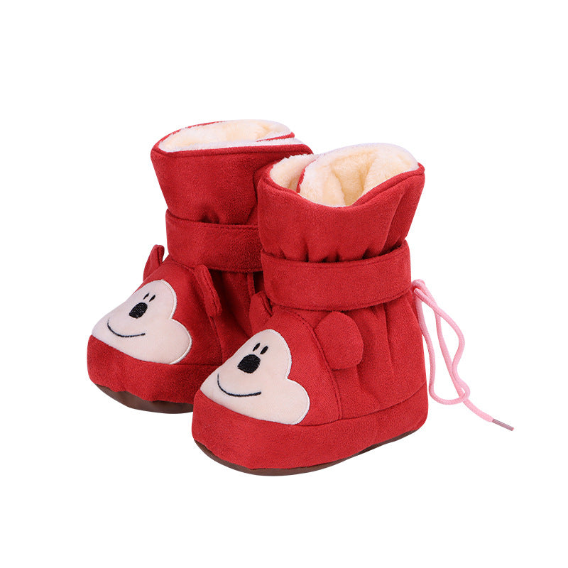Chaussures mi-montantes isolées avec peluche pour éviter la chute de poils