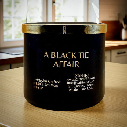 A BLACK TIE AFFAIR | 16oz Soy Wax Candle - Fragrance by ZAFFIRI