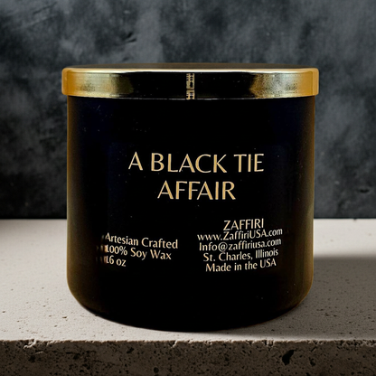 A BLACK TIE AFFAIR | 16oz Soy Wax Candle - Fragrance by ZAFFIRI