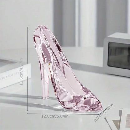 1pc Creative Acrylic Crystal Shoe Festival Party Decorations Wedding Venue Ornaments Princess Party Accessories Miniature Statue