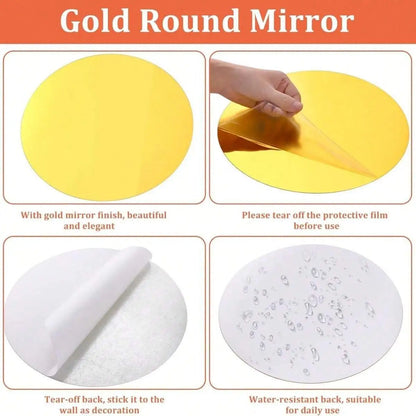 10PCS Acrylic Centerpieces for Wall Wedding Table Candle Plate Round Mirror Tray Party Decoration