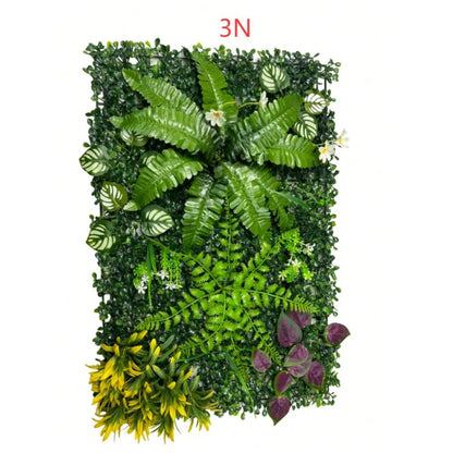 Paneles de Pared Verde Artificial Decoración de Hierba de Selva Falsa para el Hogar Jardín Alfombrillas de Vegetación Vibrante para Patio Exterior Bodas Navidad
