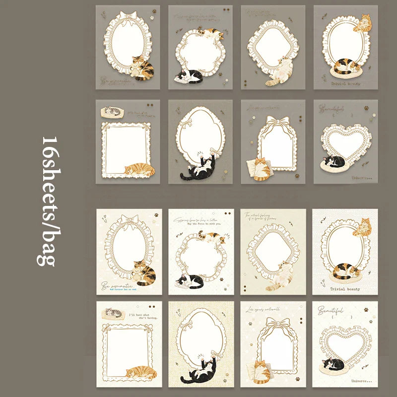 Mr.Paper 16Pcs Light Sleep Manuscript Sticker Pack | Hand-Drawn Journal Decor Kit