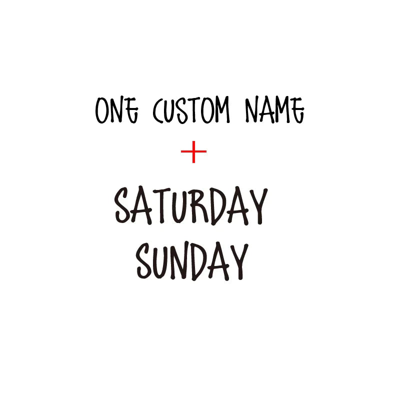 Days of the Week Labels | Personalized Vinyl Decals for Drawer and Storage Organization