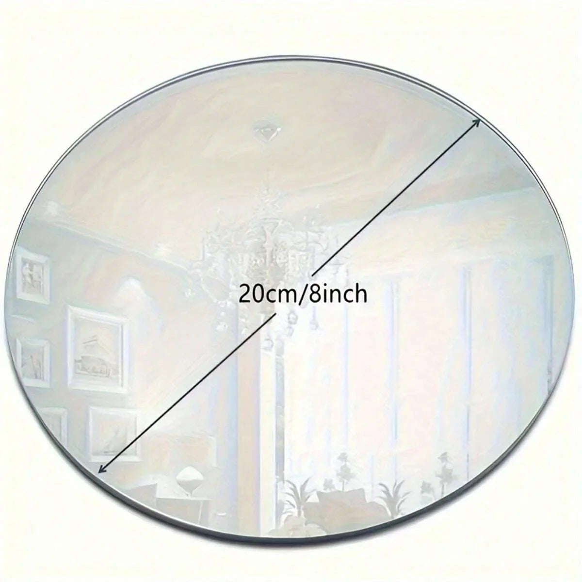 10 miroirs ronds en acrylique pour centres de table, miroirs circulaires, bougeoirs, pour décorations de table de mariage, plateau miroir rond