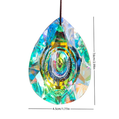 Grand pendentif prisme arc-en-ciel en cristal, attrape-soleil, décoration suspendue avec réfraction de la lumière, décoration de mariage, de maison, de fête