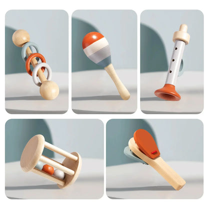 Kit de jouets éducatifs Montessori en bois pour enfants, ensemble d'instruments de musique xylophone