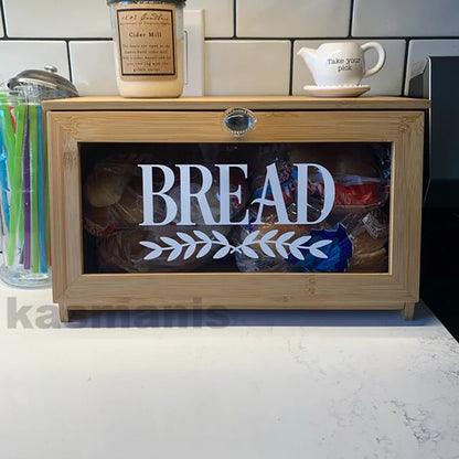 Farmhouse Bread Box Sticker | Kitchen Pantry Label Decal