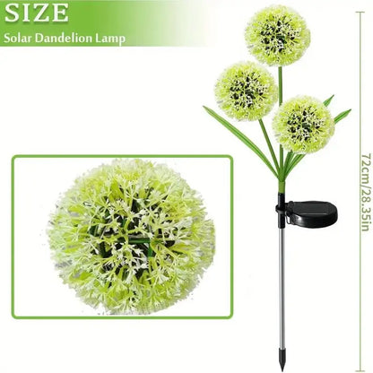 1pc Solar Dandelion LED Lawn Light,3-Head 2 Modes Decoration Lighting,Outdoor Landscape Lights For Garden,Yards,Lawns,Walkways
