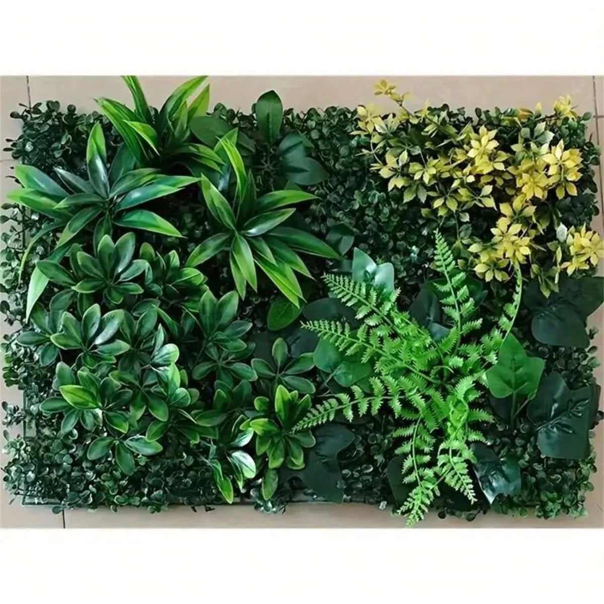 Paneles de Pared Verde Artificial Decoración de Hierba de Selva Falsa para el Hogar Jardín Alfombrillas de Vegetación Vibrante para Patio Exterior Bodas Navidad
