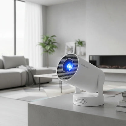 Projecteur portable 8K HD avec WiFi6 BT5.0 Android pour cinéma maison et extérieur